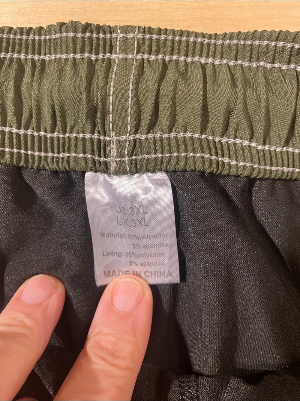 Men's Olive Green Cargo Swim Shorts 3XL (BM)